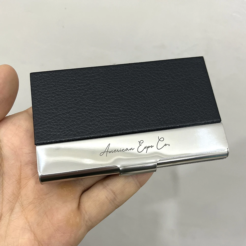 Custom Business Card Holder Men Business Creative Metal Monogrammed Custom Card Holder with Logo