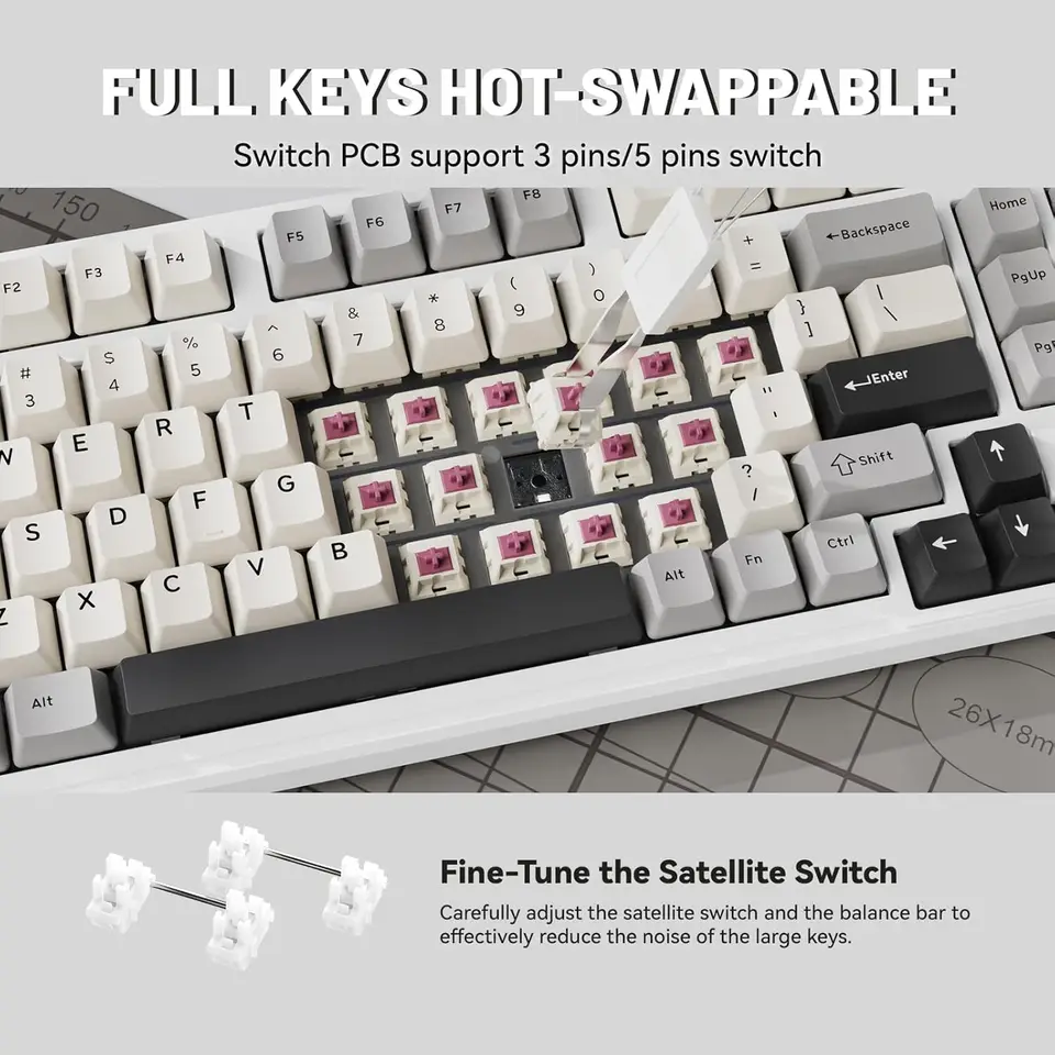 MAMBASNAKE x Attack Shark X98 Wireless Gasket Mechanical Gaming MAMBASNAKE x Attack Shark X98 Wireless Gasket Mechanical Gaming