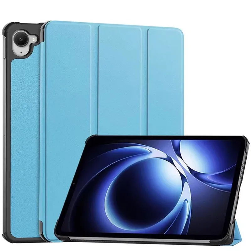 Premium PU Leather Tri-Folding Flip Stand Tablet Cover, 8.8 Inch