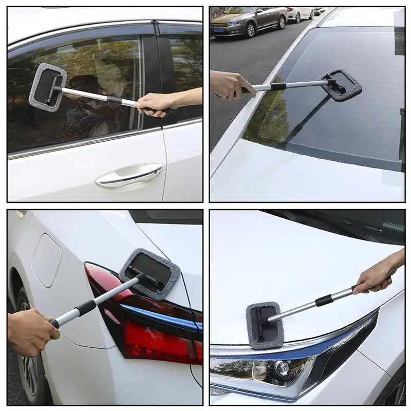 9 stücke Set Auto Fenster putzer Bürste langen Griff Windschutz scheibe Wischer Mikro faser Wischer Reiniger Reinigungs bürste Auto Reinigung Wasch werkzeug – Detail 16