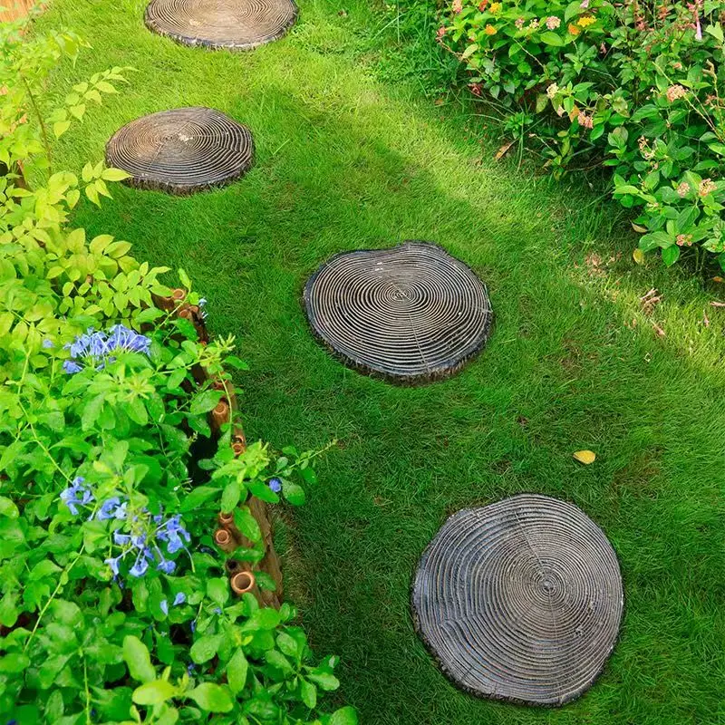 Size 35x6cm Tree Stump Stepping Stone Mold Cement Imitation Garden Paving Park Old Grinding Room Home Decoration
