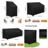 3/2/1 Seat Garden Bench Covers Waterproof Heavy Duty 210D Oxford Outdoor Bench Slipcovers with Anti-UV Patio Garden Chair Cover 6