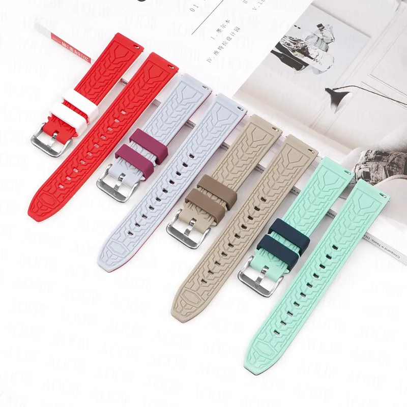 Dual-Tone Silicone Sport Strap with Quick Release 20mm