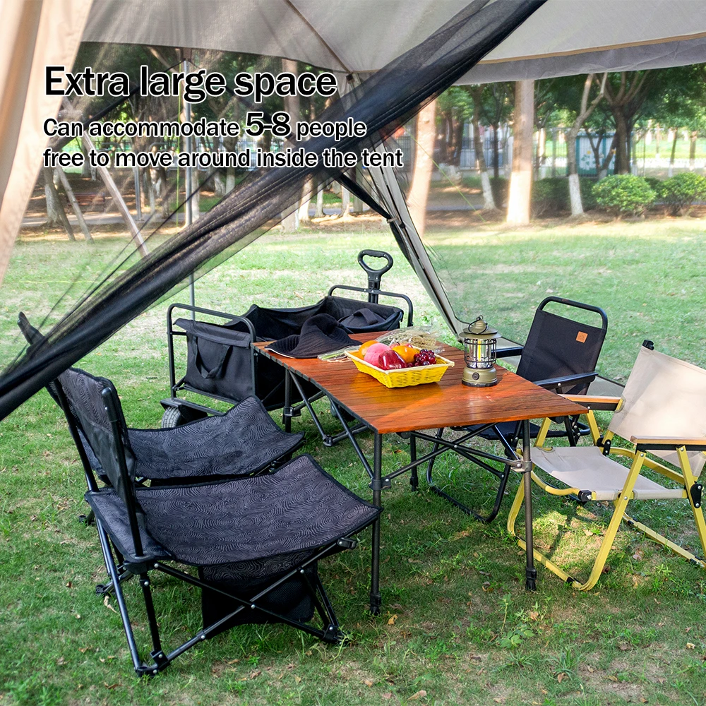 210D Outdoor 6-10p family camping anti-mosquito large canopy 3