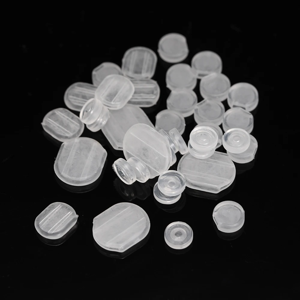 50 teile/los transparente Pads weiche Silikon Komfort Anti-Schmerz-Ohrring Kissen DIY Clips Zubehör Schmuck Befunde Komponenten – Detail 3