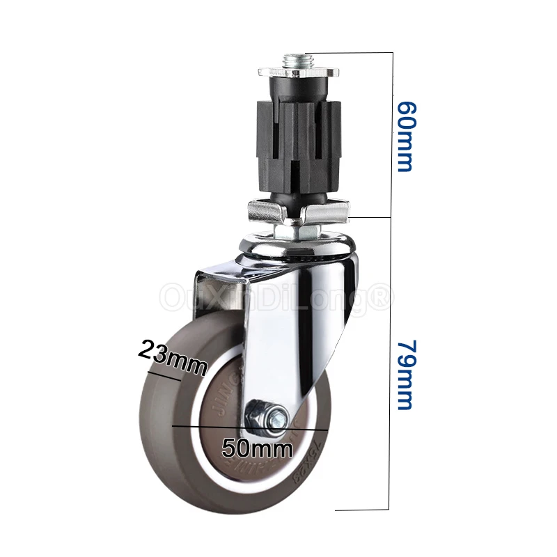 4 Roulettes Filetées Pour Meubles M6, 25mm 1 Pouce Roulettes Pivotantes Petites 100 Kg Silencieux Caoutchouc Lit Bébé Avec Frein Pour Chariot Table Basse Chaise Sol En Bois