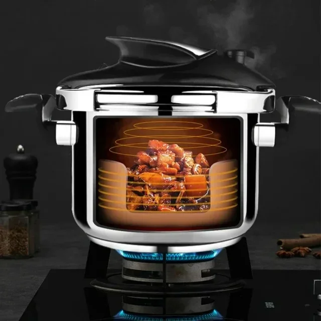 Gioia 100kpa 6L Pressure Cooker Multi-function 304 Stainless Steel Explosion-proof General Use for Gas and Induction Cooker 4