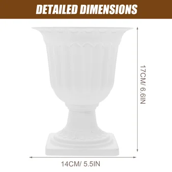 Large Flowerpot Vases Plant Pots Indoor Delicate Vintage Outdoor White Plastic Container Plants 1