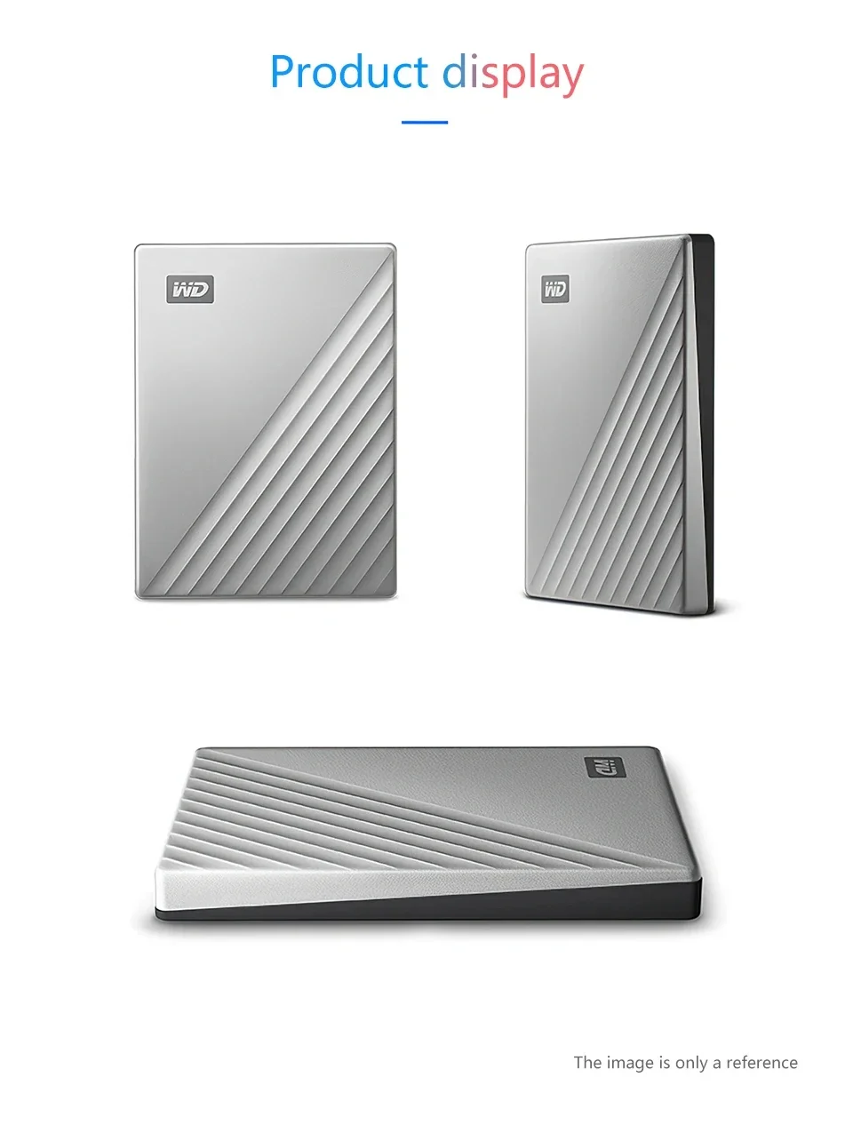WD 확장 메탈 에디션 휴대용 하드 드라이브 마이 패스포트 울트라 웨스턴 디지털 500GB 1TB 2TB 4TB 중국 여행 패키지 OEM
