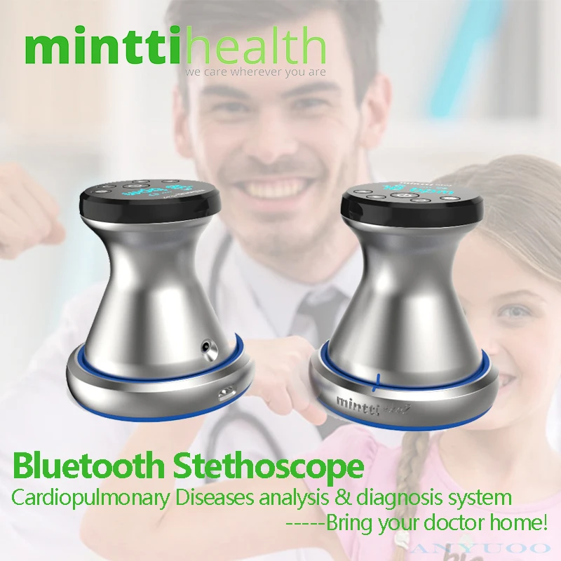 Bluetooth Remote Stethoscope Digital Telemedicine Respiratory Disease