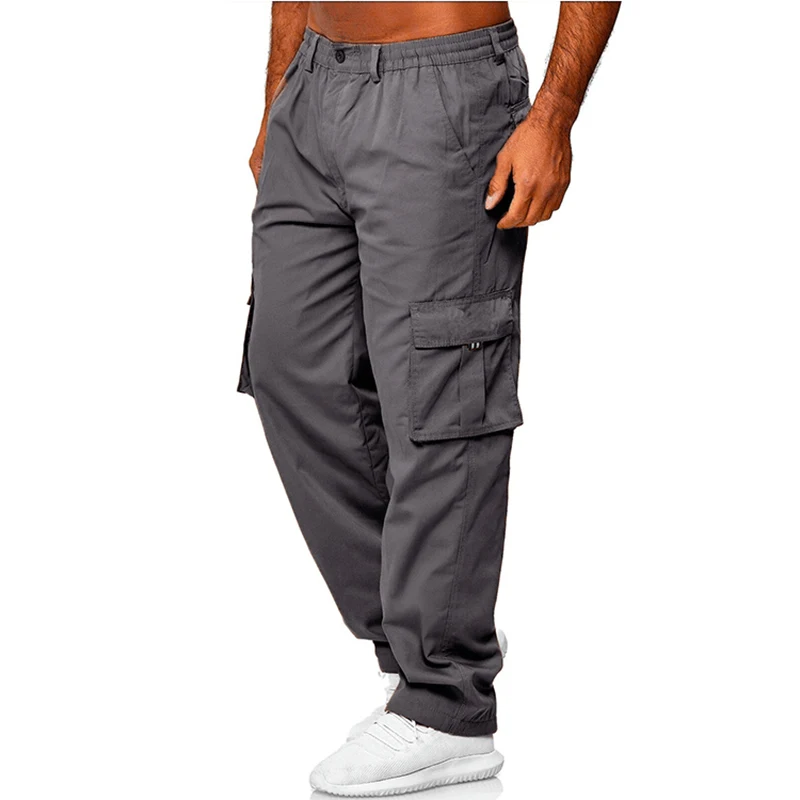 Men's Multi Pocket Cargo Pants Y2k Outdoor Sports Fitness Casual