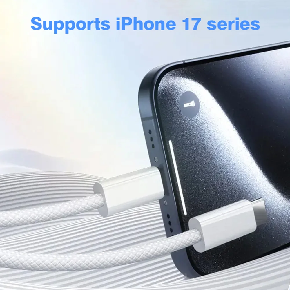Macbook iPad 데이터 코드를 위한 USB 유형 C 철사 케이블에 PD 240W 매우 빠른 충전 케이블 iPhone 17 16 15 플러스 Promax 유형 C
