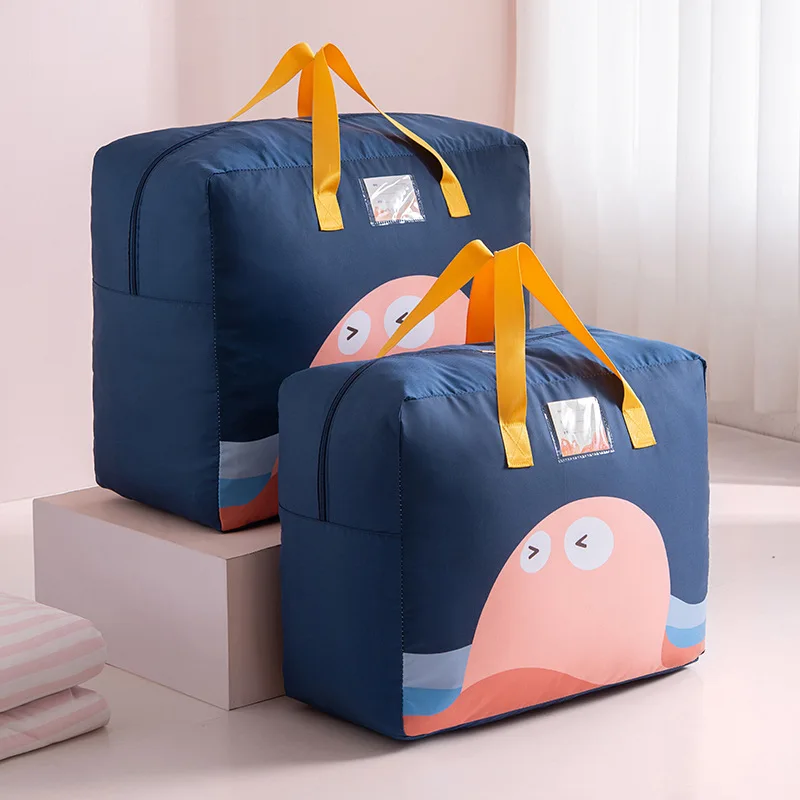 

Portable Clothing Organization Bag Kindergarten Quilt Storage Bag Oxford Cloth Cartoon Home Children Luggage Moving Packing Bag