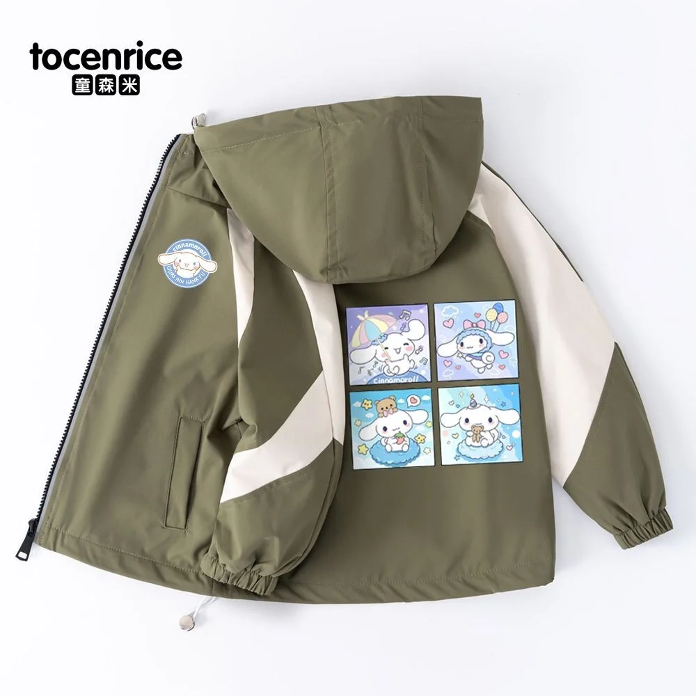 

Sanrio Jade Dog Girls Jacket Jacket Spring and Autumn New Fashion Children's Autumn Cartoon Hooded Top Children's Clothes