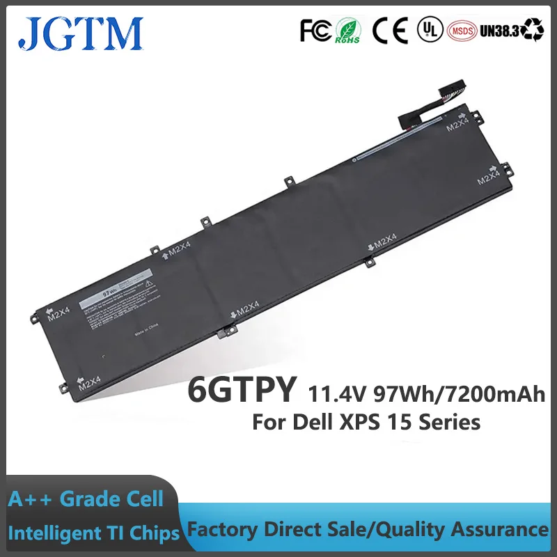 GHU Batterie 6GTPY 6GTPY 97 Wh Compatible Avec Dell XPS 15