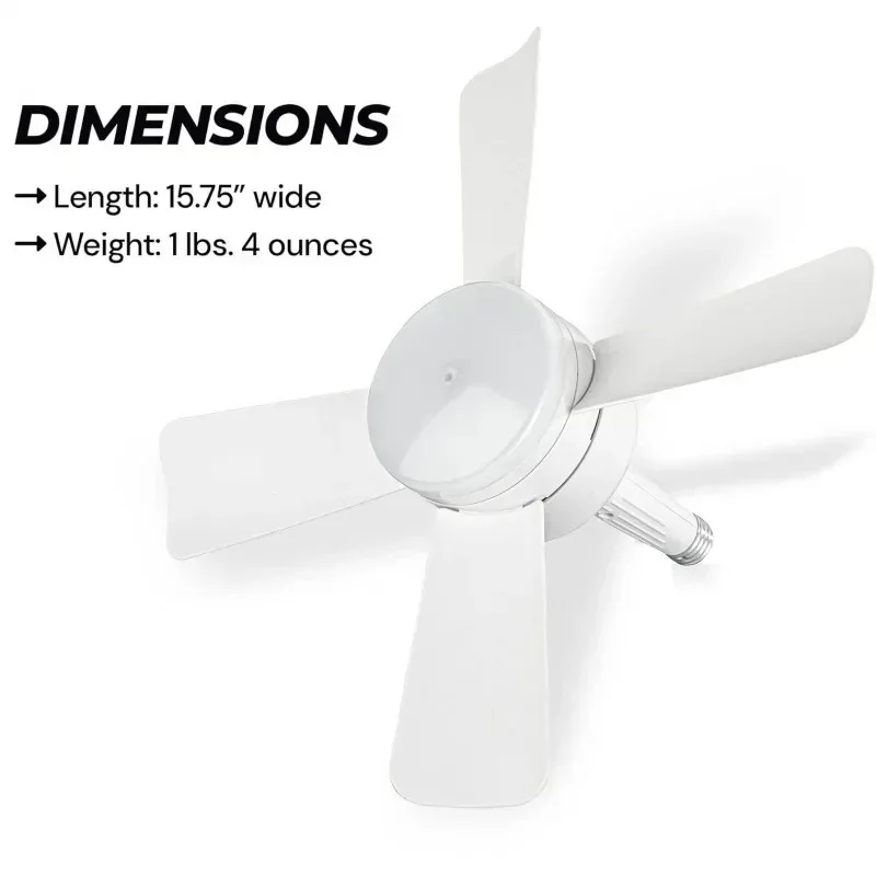 LED Ceiling Fan with Light and Remote Control