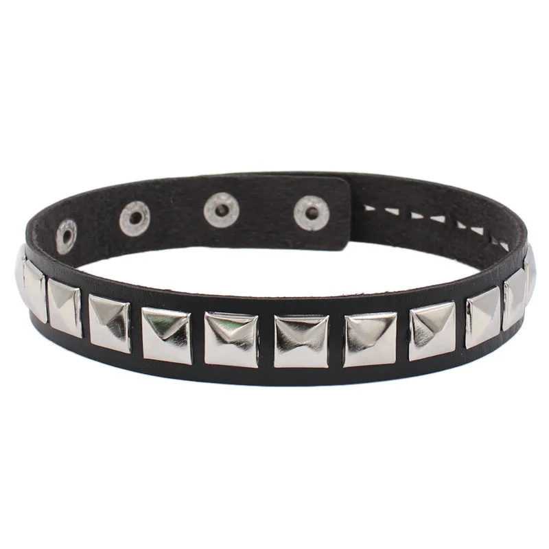 Women Punk PU Leather Square Rivets Choker Collar Necklace Hip Hop Female Girls Party Jewelry Neck Accessories