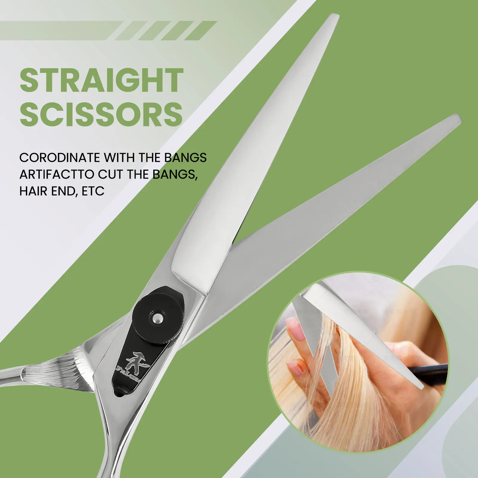 Fnlune 6.0 전문 미용 가위 살롱 이발사 액세서리 이발 기계 얇은 전단 미용사의 가위