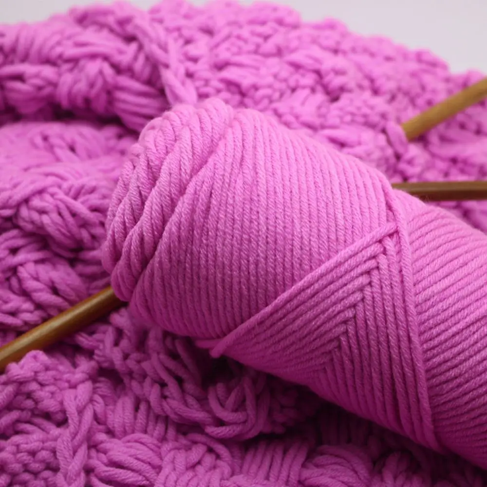 Crochet Yarn Pure Colour Series Lover Yarn 100g Milk Cotton Yarn Woolen 8 ply Thread for Knitting Scarf Wool Handmade DIY Scarves Gift