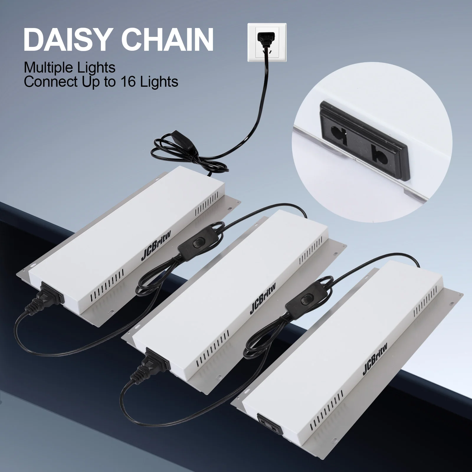 150W LED Grow Light for Indoor Plants Full Spectrum Grow Lamp with Daisy Chain Function 90 Degree Lens Plant Light JCBritw