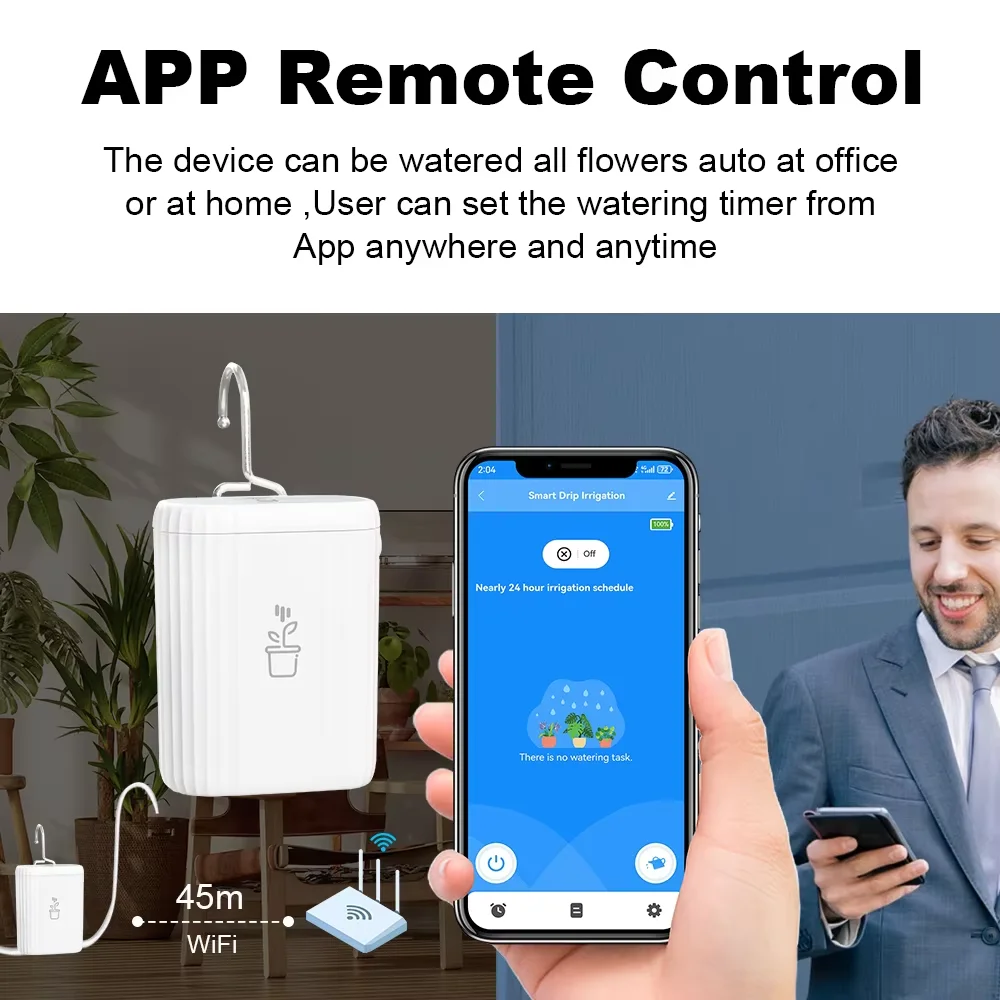 Tuya WiFi Intelligent Watering Kits Timed Automatic Drip Irrigation System Remote APP Control Auto Watering for Plants Flowers - 2