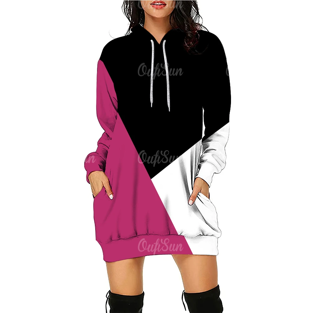 

Dresses For Women 2023 Hoodies Dress 3d Vintage Geometric Print Female Clothes Cheap Women's Clothing And Free Shipping Offers
