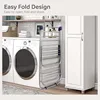 Clothes Drying Rack Foldable - 2 Level Stainless Steel Laundry Drying Rack with Height-Adjustable Wings, 33 Drying Rails 4