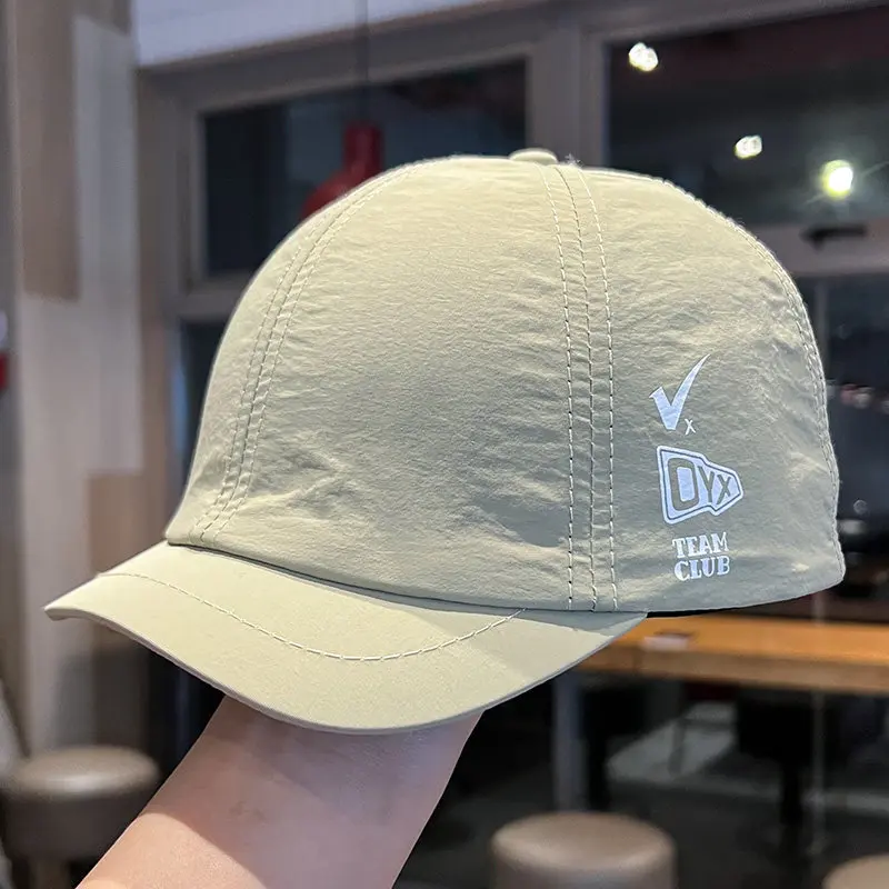 Spring Summer Short Brim Outdoor Sport Baseball Cap Men Women Soft Quick Drying Dad Hat Adjustable Trucker Style Low Profile Cap