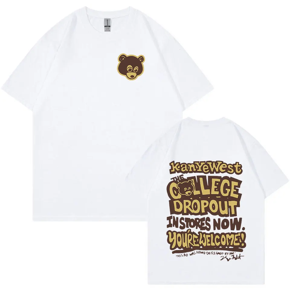 Kanye West College Dropout T Shirt Men's Clothes Hip Hop Vintage T