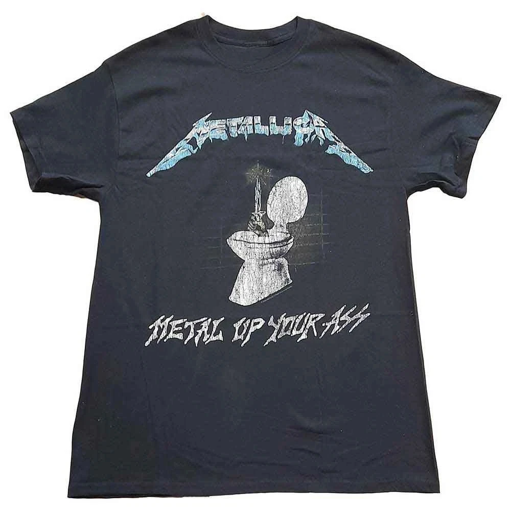 Metallica Metal Up Your Ass Band T-Shirt, 100 % Baumwolle, Grafik-T-Shirt für Herren und Damen, Sommer-Streetwear-Top