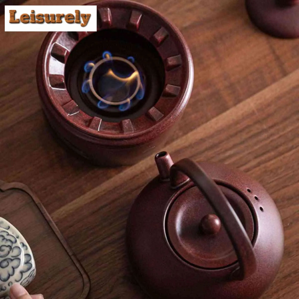 Gear Alcohol Lamp Tea Stove Ceramic Tea Warmer Teapot Heating Base Portable Tea Making Furnace Kung Fu Tea Set Around The Stove