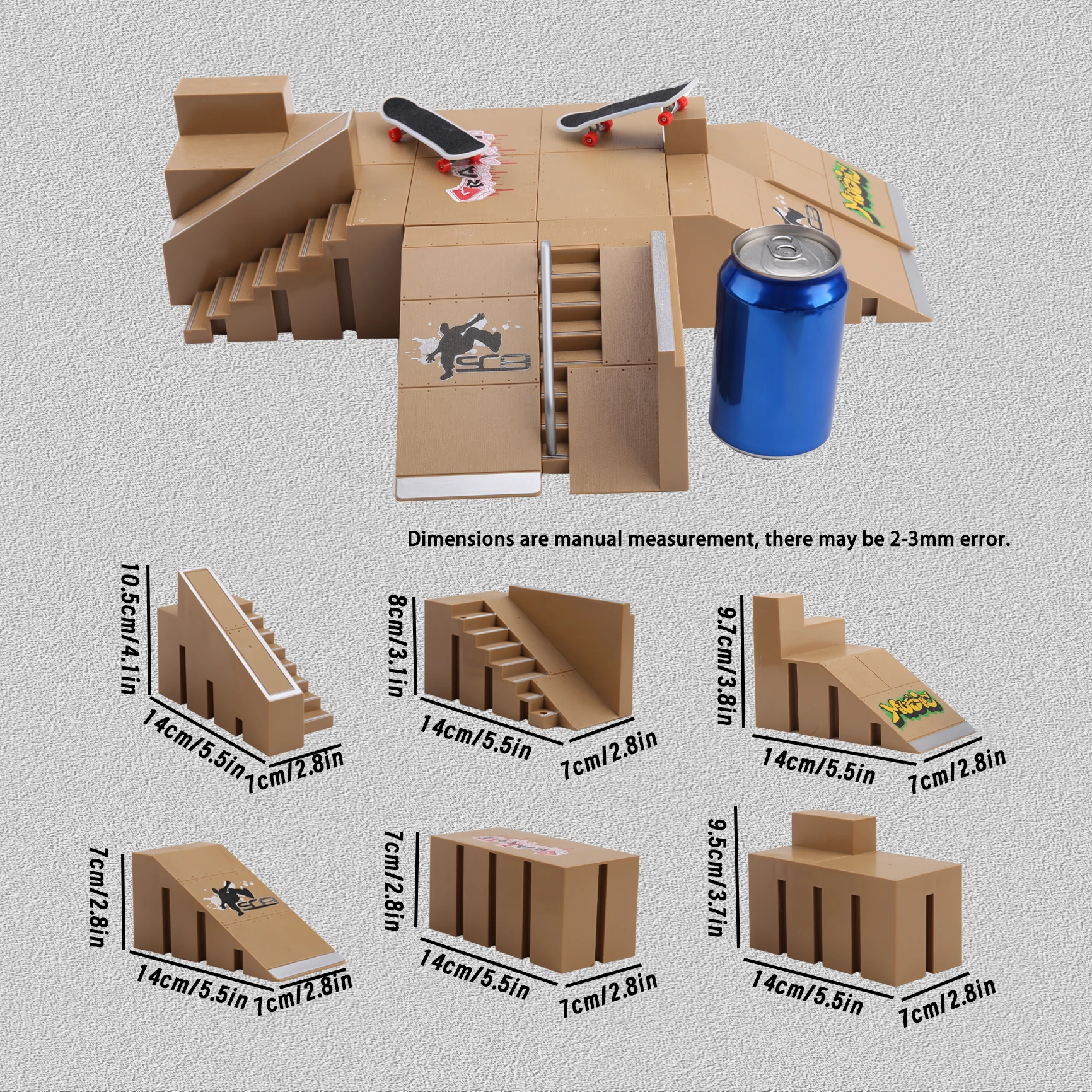 Cardboard Fingerboard Ramps Finger Skateboard Park Finger