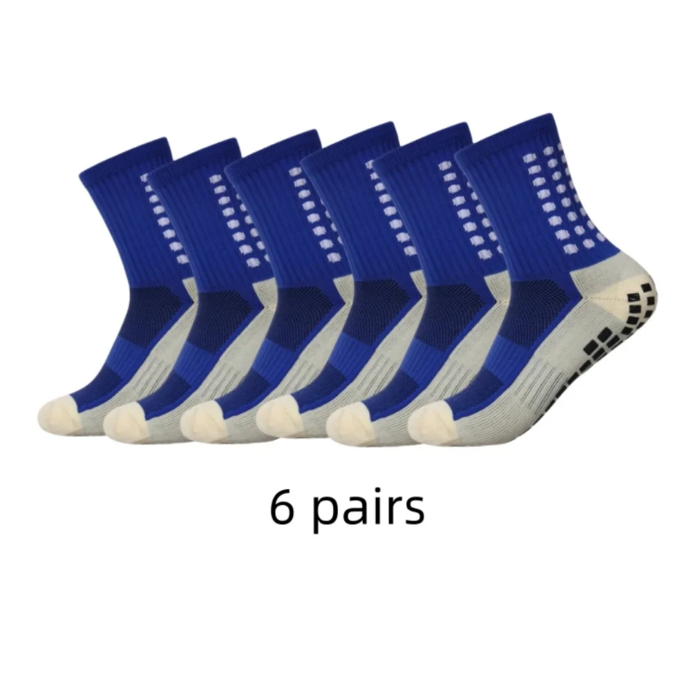 Football Socks 6 pairs of Jindian non slip breathable towel sole football socks mid length basketball socks Sports Socks Fitness Sports Socks Sport Socks