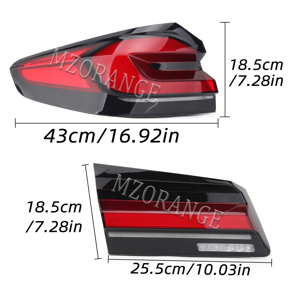 LED Tail Light for BMW 5 Series G30 G38 F90 M5 525i 530i 535i 540i 2021 2022 2023 Rear Fog DRL Turn Signal Brake Lamp Accessory 3