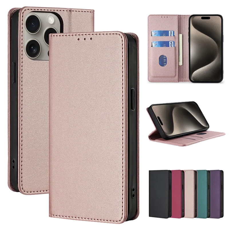 Sleek PU Leather Wallet Phone Case