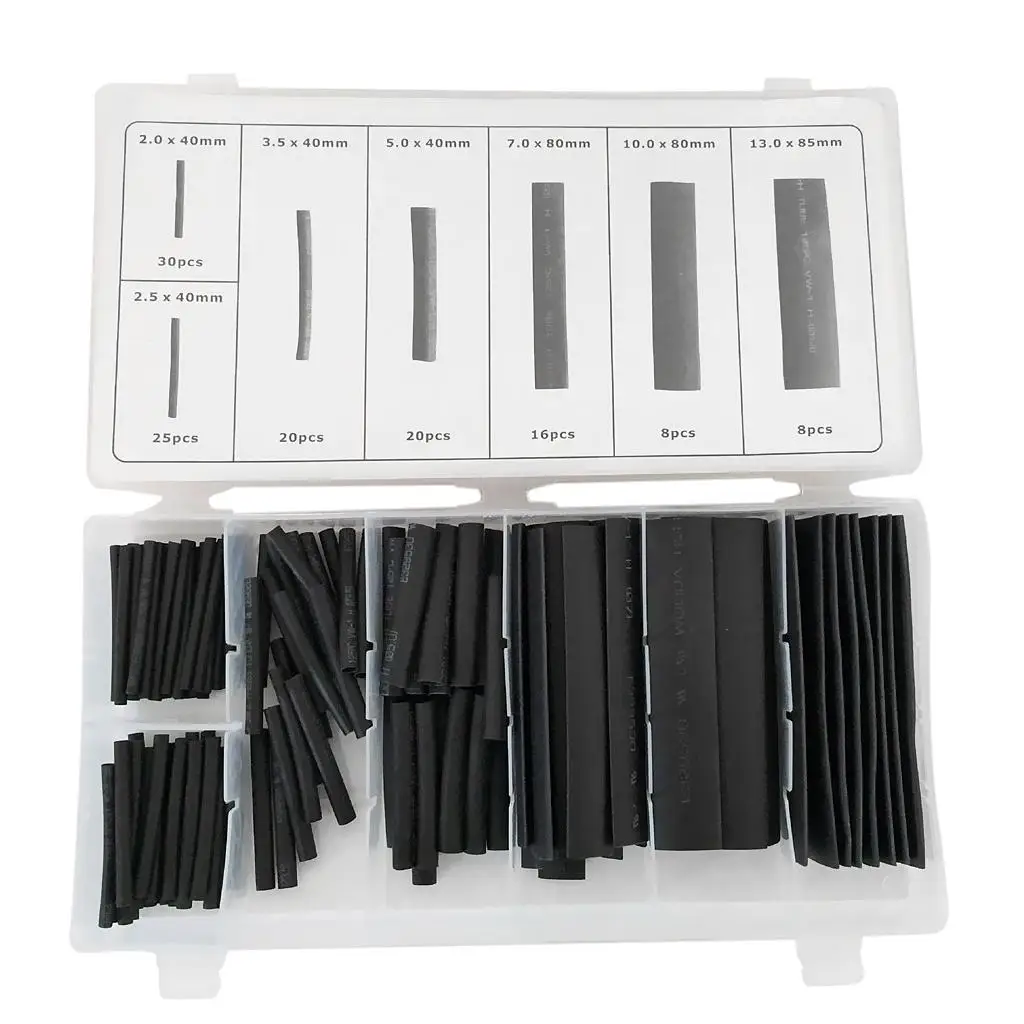 Heat Shrink Tubing Sleeve Set Black Waterproof Shrink Tube Wire Wrap Electrical Cable Kit for Home Repair Heat Shrink Tubing Sleeve Set Black Waterproof Shrink Tube Wire Wrap Electrical Cable Kit for Home Repair