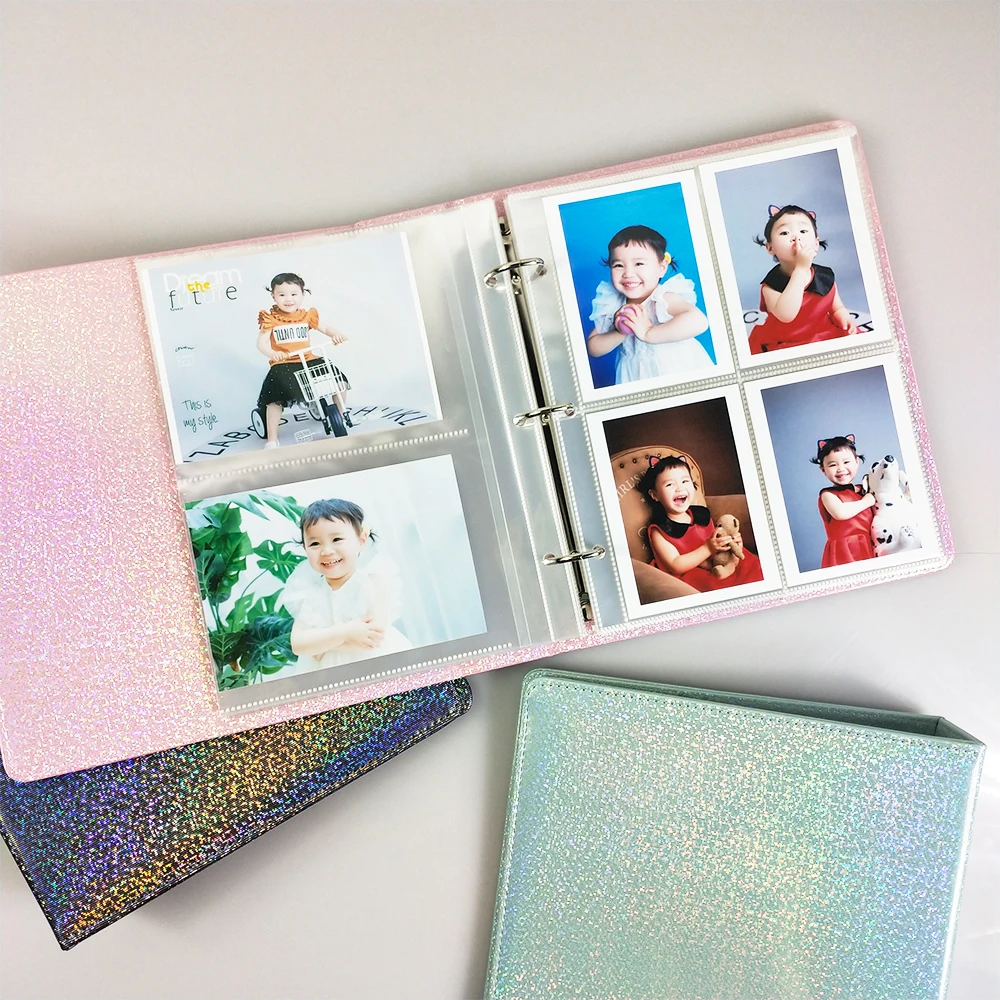 A5 Slip In Loose Leaf Photo Album 3 Ring Binder Photocard Page Pocket  Protectors Card Sleeves for 4×6 10×15 Instax Mini