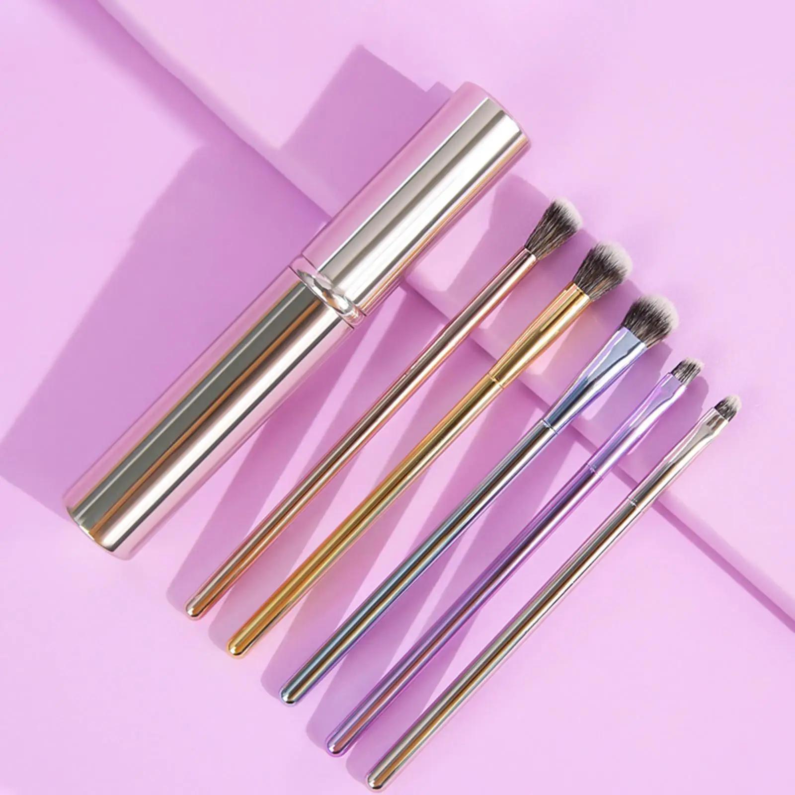 5xTravelMakeupBrushesSetEyeshadowEyelinerEyebrowLipConcealer