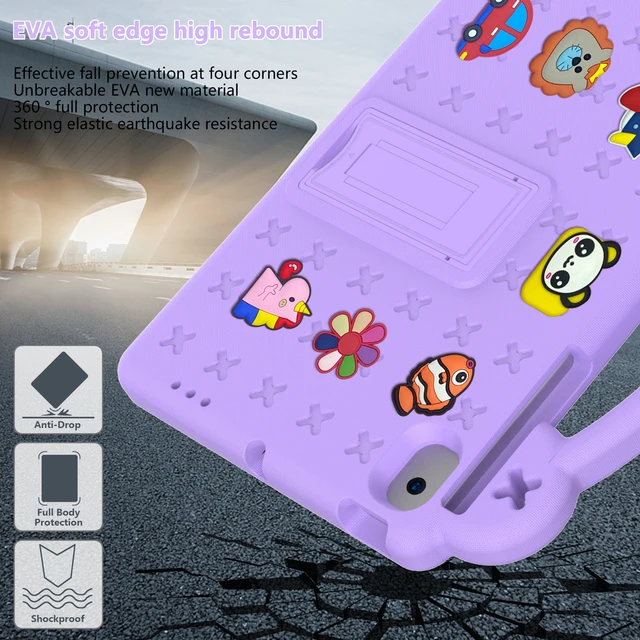 Coque EVA avec poignée pour enfants pour Samsung Galaxy Tab A9, rose