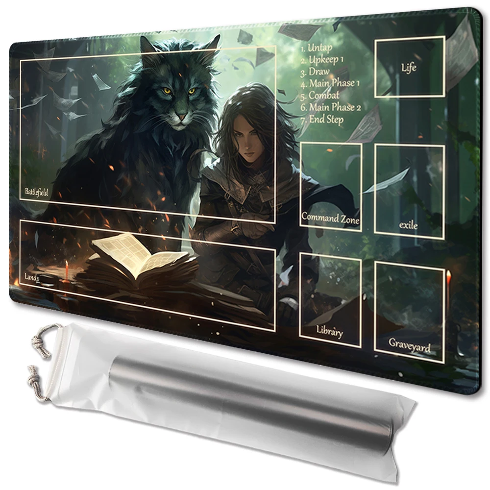 

The Black -Board Game TCG Playmat Table Mat Game Size 60X35 CM Mousepad Compatible for MTG CCG