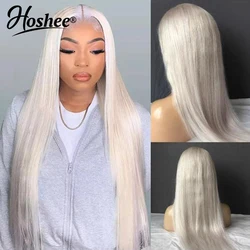 Glueless Preplucked Brazilian On Sale Straight Platinum Blonde Colored Lace Front Wig T Part Human Hair Transparent Frontal Wigs