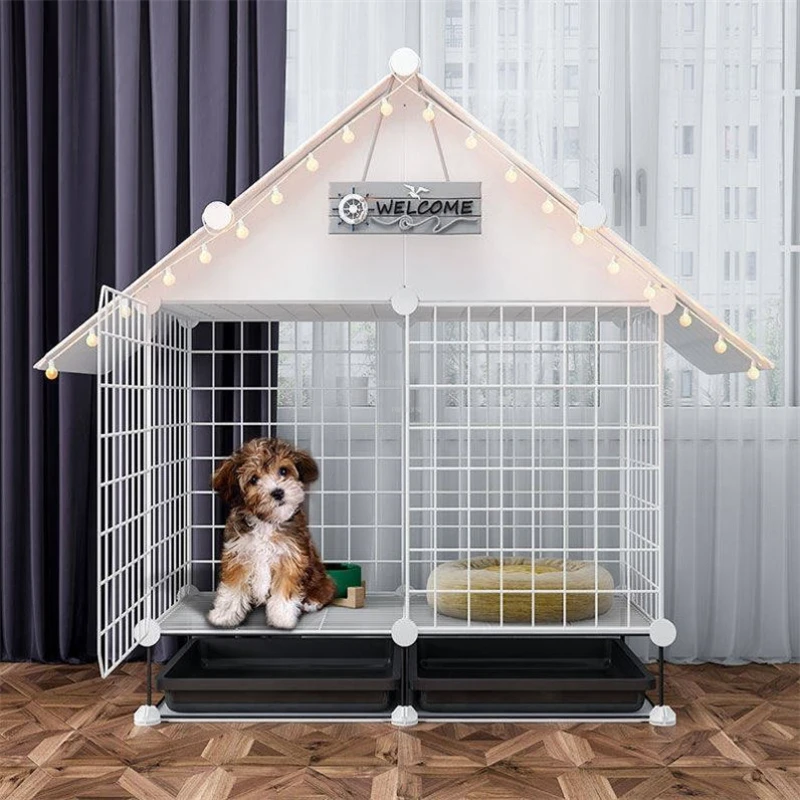 Dog House Fenced Porch Dog Cage House Toilet Dog House Outdoor