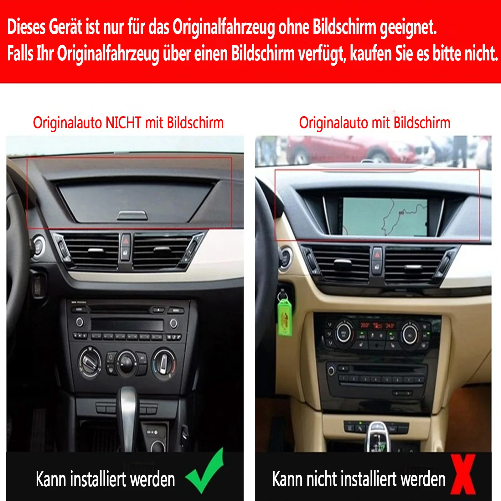 ESSGOO Für BMW X1 E84 2010-2015 Android 14 10,1 Zoll IPS-Touchscreen Wireless Carplay Android Auto Split-Screen Autoradio GPS Navigation Lenkradsteuerung WIFI Bluetooth FM USB Mirror Link Multimedia-Videoplayer – Detail 4