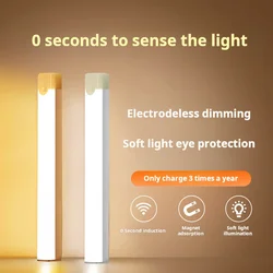 Wireless Rechargeable LED Motion Sensor Cabinet Light - Perfect for Closets, Kitchens, Wardrobes, and Stairs (White)