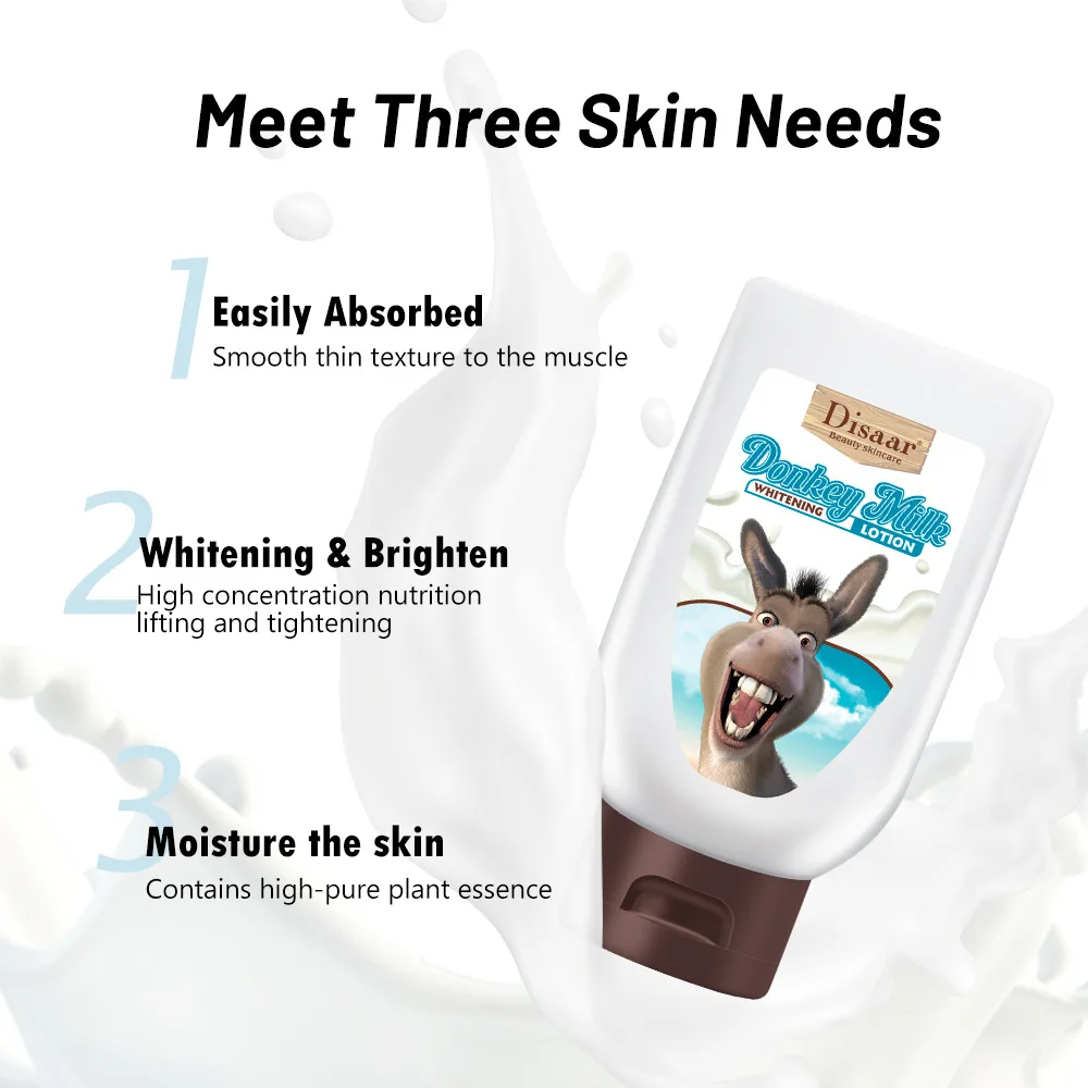 

160g Disaar Donkey Milk Extract Body Lotion Whitening Cream Anti-ageing Moisturizing Smooth Skin Hydration Emulsion Skincare