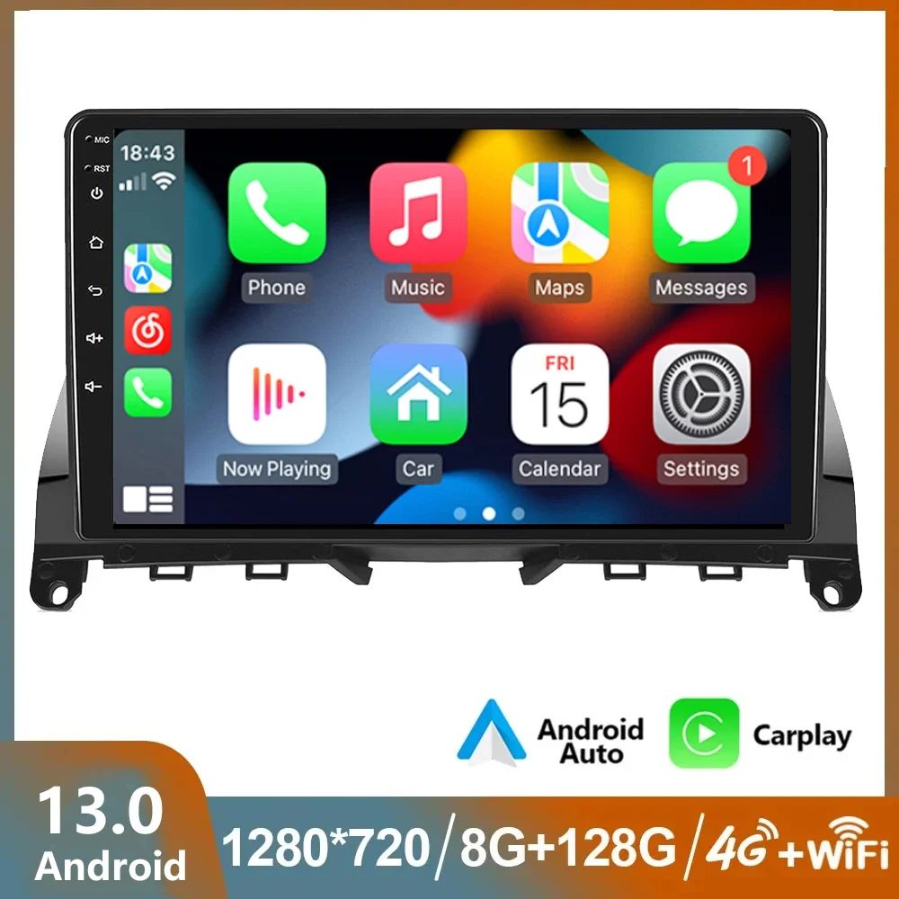 

Автомагнитола drahtloss Carplay Android для Mercedes Benz C klase 3 w204 s204 2014-2017 2018, автомагнитола 2DIN с GPS