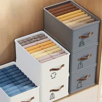 1PC Oxford Clothing and Toy Storage Box Basket Clothes Storage Uncovered Bottom Sweater Sock Bedroom Odorless Storage Cabinet 2