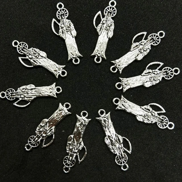 100pcs Vintage Santa Muerte Pulsera Mexican Antique Silver Bracelet Making  Findings Charm Holy Death DIY Jewelry and Accessories - AliExpress