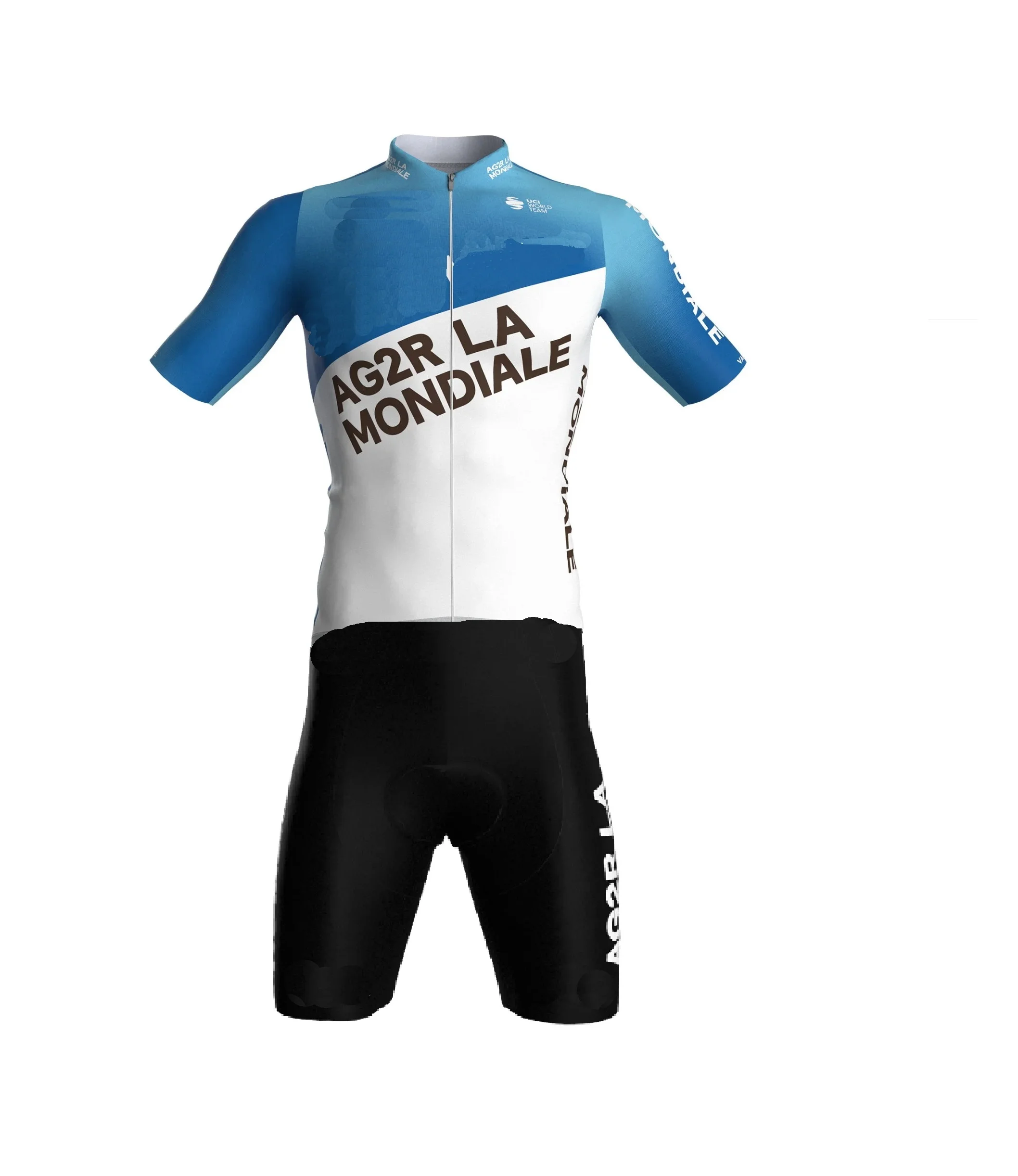 

LASER CUT Skinsuit 2024 AG2R TEAM Bodysuit SHORT Cycling Jersey Bike Bicycle Clothing Maillot Ropa Ciclismo