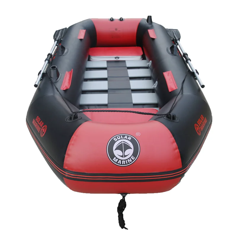 2.6 M PVC Inflatable Boat 3 Person Fishing Kayak Wooden Floor